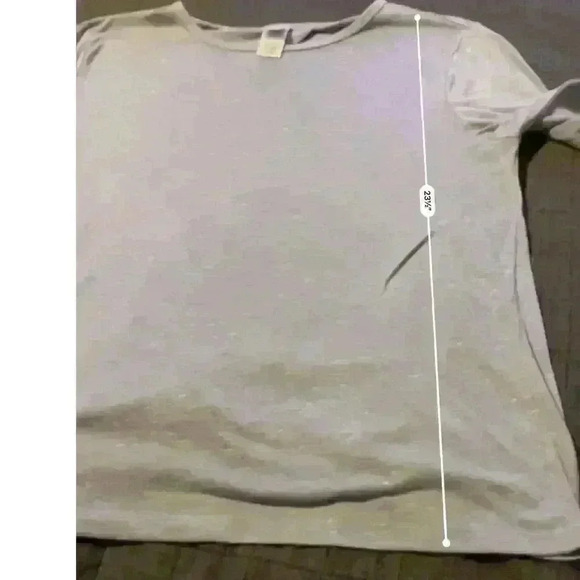 Victoria Sport Women's Top Split Back Long Sleeve Gray w/ Sleeve Logo - Picture 4 of 6